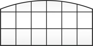 vidaXL vidaXL Lustro ścienne, czarne, 100x50 cm, zakończone łukiem, żelazo 3