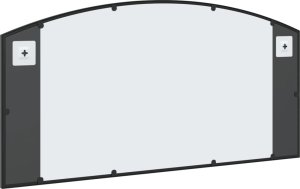 vidaXL vidaXL Lustro ścienne, czarne, 100x50 cm, zakończone łukiem, żelazo 5