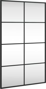 vidaXL vidaXL Lustro ścienne, czarne, 50x80 cm, prostokątne, żelazo 2