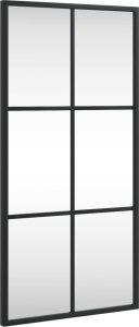 vidaXL vidaXL Lustro ścienne, czarne, 30x60 cm, prostokątne, żelazo 2