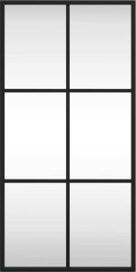 vidaXL vidaXL Lustro ścienne, czarne, 30x60 cm, prostokątne, żelazo 3