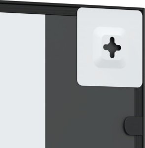 vidaXL vidaXL Lustro ścienne, czarne, 30x60 cm, prostokątne, żelazo 6