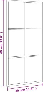 vidaXL vidaXL Lustro ścienne, czarne, 30x60 cm, prostokątne, żelazo 8