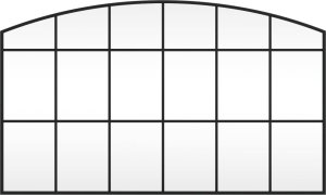 vidaXL vidaXL Lustro ścienne, czarne, 100x60 cm, zakończone łukiem, żelazo 3