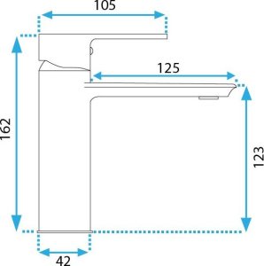 Bateria umywalkowa Rea Bateria Umywalkowa REA Veneta Chrom Niska 6