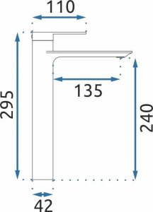 Bateria umywalkowa Rea Bateria Umywalkowa REA VENETA CHROM Wysoka 4