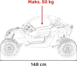 110 procent Buggy Maverick Can-Am 24V Ride On UTV Zielony 24