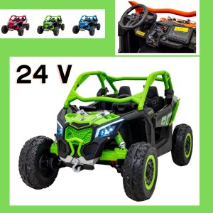 110 procent Buggy Maverick Can-Am 24V Ride On UTV Zielony 30