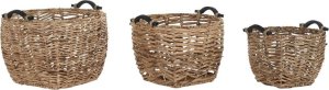 DKD Home Decor Zestaw koszyków DKD Home Decor Drewno Kolonialny Włókno (46 x 46 x 40 cm) 1