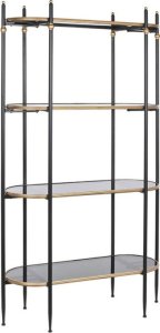 DKD Home Decor Regał DKD Home Decor Czarny Złoty Metal Szkło 103 x 42 x 180 cm (1) 1