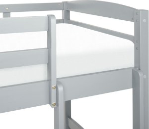 Beliani Łóżko piętrowe drewniane 90 x 200 cm szare REGAT 5