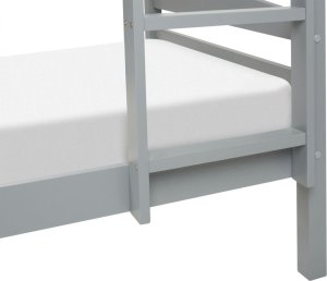 Beliani Łóżko piętrowe drewniane 90 x 200 cm szare REGAT 6