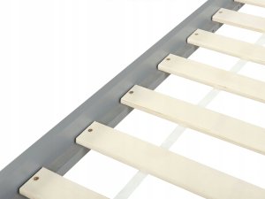 Beliani Łóżko piętrowe z szufladami drewniane 90 x 200 cm szare REGAT 8