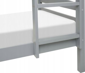 Beliani Łóżko piętrowe z szufladami drewniane 90 x 200 cm szare REGAT 10