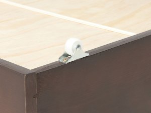 Beliani Zestaw 2 szuflad pod łóżko ciemne drewno RUMILLY 4