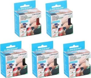 Dunlop TAŚMA TEJP TAPE SPORTOWA KINESIOLOGICZNA 7,3Mx3,8CM DUNLOP BIAŁA 3