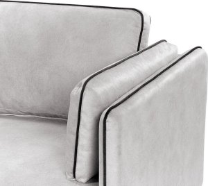 Beliani Narożnik welurowy lewostronny jasnoszary ALTAN 9