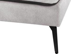 Beliani Narożnik welurowy prawostronny jasnoszary ALTAN 12