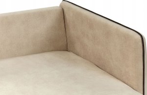 Beliani Narożnik welurowy lewostronny beżowy ALTAN 7