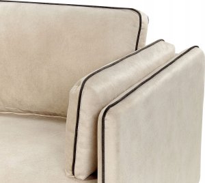 Beliani Narożnik welurowy lewostronny beżowy ALTAN 8