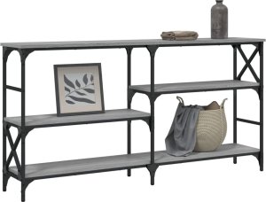 vidaXL vidaXL Stolik konsolowy, szary dąb sonoma, 150x29x76,5 cm 3