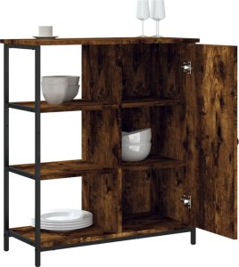 vidaXL vidaXL Szafka, przydymiony dąb, 70x30x80 cm, materiał drewnopochodny 4