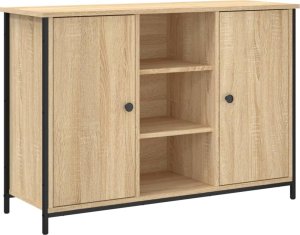 vidaXL vidaXL Szafka, dąb sonoma, 100x35x70 cm, materiał drewnopochodny 2