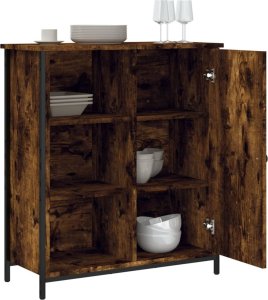 vidaXL Szafka, przydymiony dąb, 70x30x80 cm 4