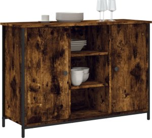 vidaXL vidaXL Szafka, przydymiony dąb, 100x35x70 cm, materiał drewnopochodny 3