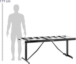 MSW Podajnik rolkowy z regulacją wysokości do 200kg 9 rolek 540x35mm 168cm Podajnik rolkowy z regulacją wysokości do 200kg 9 rolek 540x35mm 168cm 3
