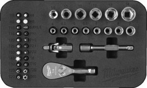 Milwaukee MILWAUKEE ZESTAW NASADEK I BITÓW Z GRZECHOTKĄ 39szt. 2