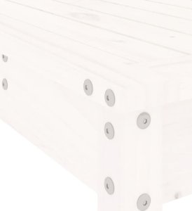 vidaXL vidaXL 13-cz. zestaw mebli ogrodowych, biały, lite drewno sosnowe 7