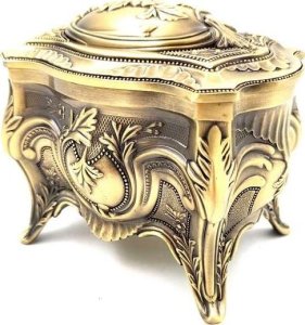 Giftdeco Złota Szkatułka Metalowa - 2139M 1