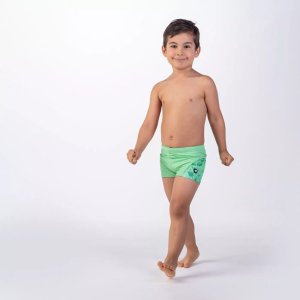 AquaWave Dziecięce bokserki kąpielowe Aquawave IDARO KIDS M000150884 spring bouquet/mint logo print rozmiar 134 3