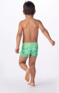 AquaWave Dziecięce bokserki kąpielowe Aquawave IDARO KIDS M000150884 spring bouquet/mint logo print rozmiar 134 4