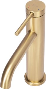 Bateria umywalkowa Rea Bateria Umywalkowa REA CLIF ZŁOTA SZCZOTKOWANA NISKA 5