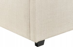 Beliani Łóżko z pojemnikiem tapicerowane 160 x 200 cm beżowe VAUCLUSE 11