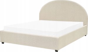 Beliani Łóżko z pojemnikiem tapicerowane 160 x 200 cm beżowe VAUCLUSE 5