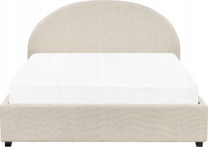 Beliani Łóżko z pojemnikiem tapicerowane 160 x 200 cm beżowe VAUCLUSE 7