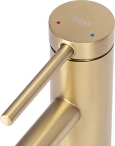 Bateria umywalkowa Rea Bateria Umywalkowa Rea Foss złota szczotkowana niska gold brush 6