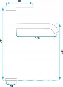Bateria umywalkowa Rea Bateria Umywalkowa REA CLIF ZŁOTA SZCZOTKOWANA GOLD BRUSH WYSOKA 5