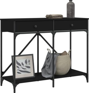 vidaXL vidaXL Stolik konsolowy, czarny, 100x39x78,5 cm 3