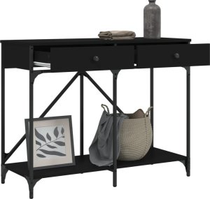 vidaXL vidaXL Stolik konsolowy, czarny, 100x39x78,5 cm 4