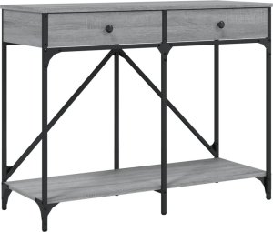 vidaXL vidaXL Stolik konsolowy, szary dąb sonoma, 100x39x78,5 cm 2