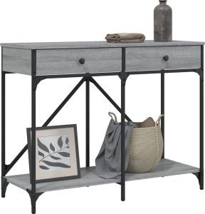 vidaXL vidaXL Stolik konsolowy, szary dąb sonoma, 100x39x78,5 cm 3