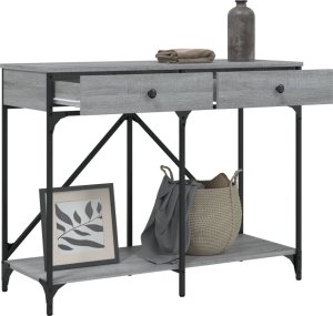 vidaXL vidaXL Stolik konsolowy, szary dąb sonoma, 100x39x78,5 cm 4