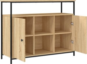 vidaXL Szafka, dąb sonoma, 100x35x80 cm 5