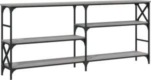 vidaXL vidaXL Stolik konsolowy, szary dąb sonoma, 180x29x76,5 cm 2