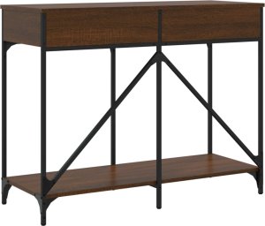 vidaXL vidaXL Stolik konsolowy, brązowy dąb, 100x39x78,5 cm 8