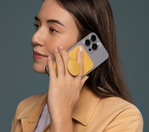 Podstawka Uniq UNIQ Flixa magnetyczny portfel na karty z podpórką szary/flint grey MagSafe 12